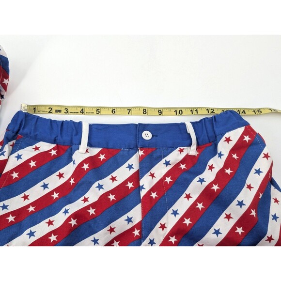 Tipsy Elves Stars And Stripes American Flag USA Patriotic Pants Size Medium - Picture 3 of 6